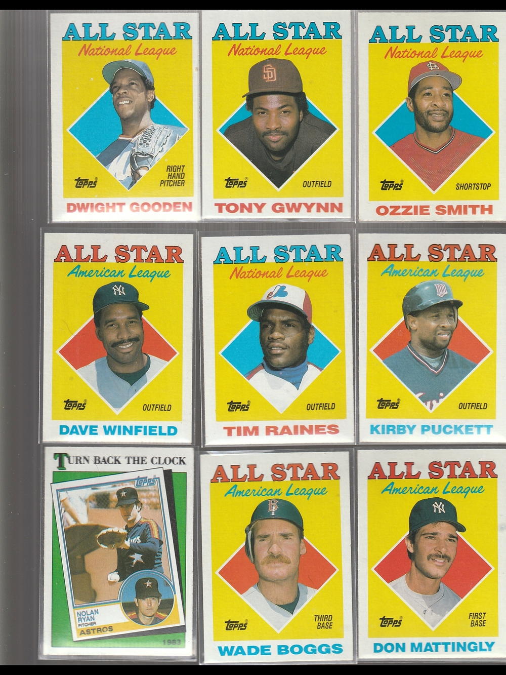 Topps Vintage RARE ORIGINAL All-Star Baseball Card Set W/ Nolan RYAN SP INSERT.